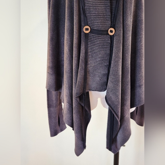 New! || FREE PEOPLE || Tyler Drape Moto hoodie, sweatshirt, cardigan, size S - Picture 6 of 11